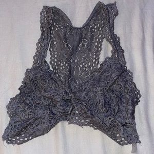 Gray lace bralette
